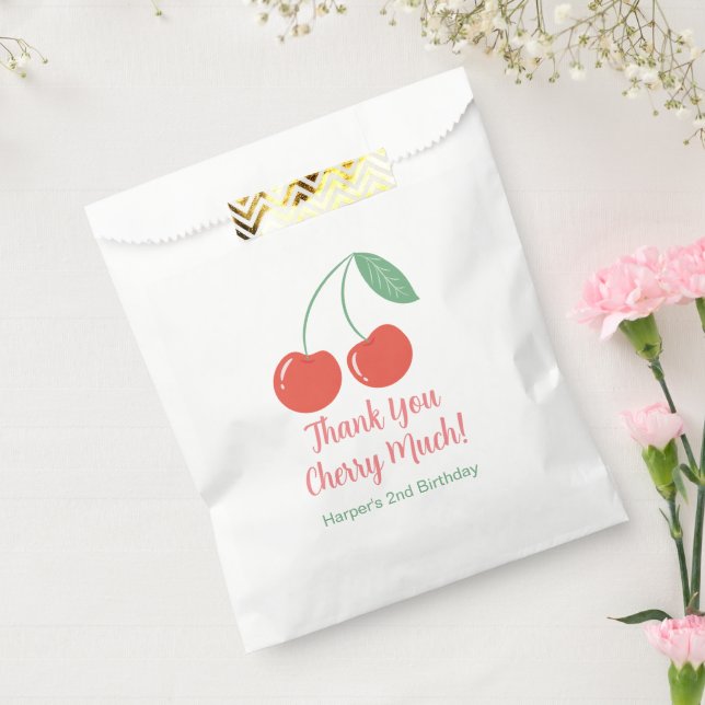Sweet Cherry Birthday Party Favor Bag (Sealed)