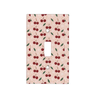 🍒🌸Sweet Cherry Blush Snow Collection Light Switch Cover