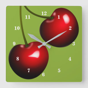 Sweet Cherry Clock - Choose Color