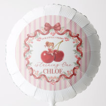 Sweet Cherry Coquette Ribbon Birthday Pink Girl