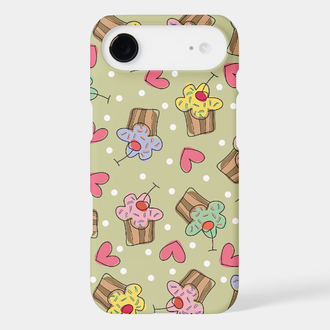 Sweet Cherry Cupcakes Confectionery Bakery Cute Case-Mate iPhone Case (Back)