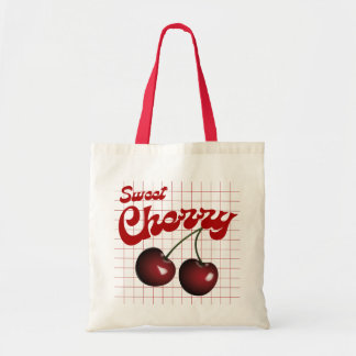 Sweet Cherry Cute Fruit Budget Tote Bag