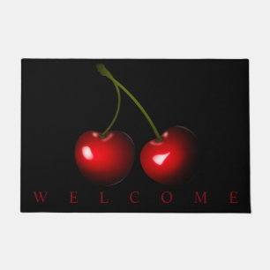 Sweet Cherry Doormat Welcome - Custom Colors