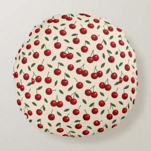 🍒✨Sweet Cherry Minimal Collectio Round Pillow