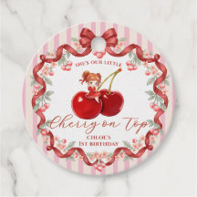 Sweet Cherry on Top Birthday Invitation Pink Girl