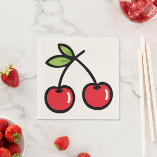 Sweet Cherry Paper Table Napkins