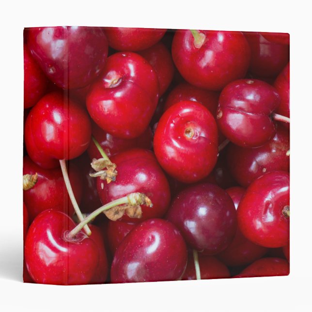 Sweet cherry pattern 3 ring binder (Front/Spine)