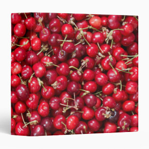 Sweet cherry pattern 3 ring binder