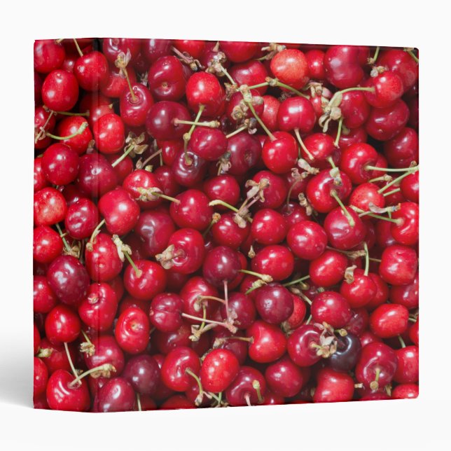 Sweet cherry pattern 3 ring binder (Front/Spine)
