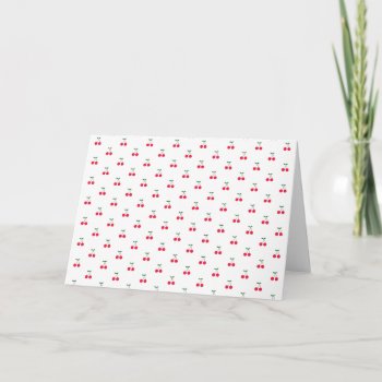 Sweet Cherry Pattern Blank Greeting Card by imaginarystory at Zazzle