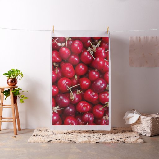 Sweet cherry pattern fabric