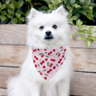 Sweet Cherry Pattern Pet Bandana Collar