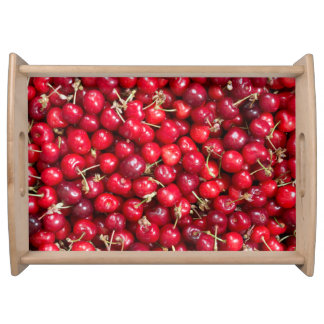 Sweet cherry pattern serving tray
