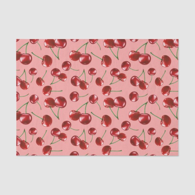 Sweet cherry pattern tissue paper (Front)