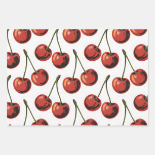 Sweet Cherry Pop Wrapping Paper Sheets