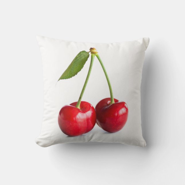 Sweet cherry throw pillow (Front)