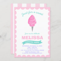 Sweet Chic Birthday Candy Baby shoppe Candyland Invitation