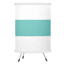 Sweet Chic Light Teal White Nautical Stripes  Tripod Lamp