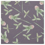 Sweet Chic Watercolor Pink Cornflower -Mulled Wine Fabric