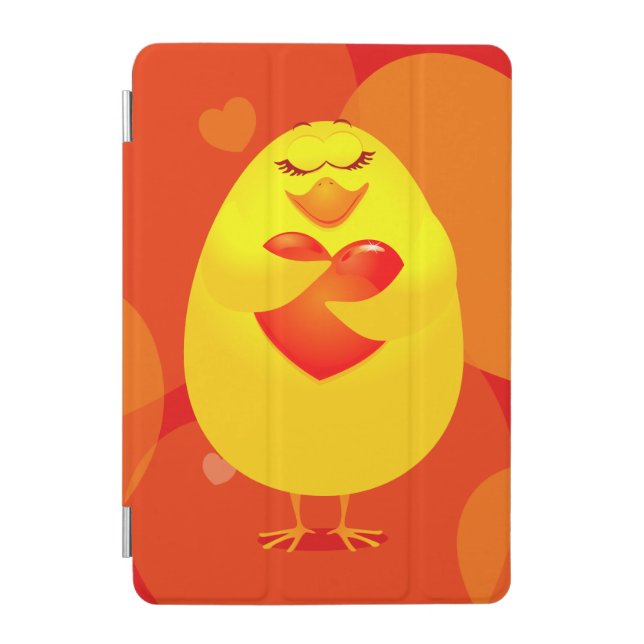 Sweet chick in love, iPad case (Front)
