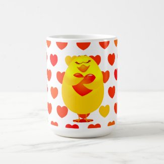 Sweet chick in love, mug