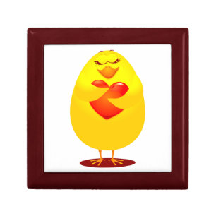 Sweet chick with heart, gift box
