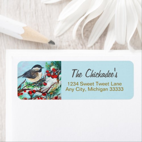 Sweet Chickadee Painting Label