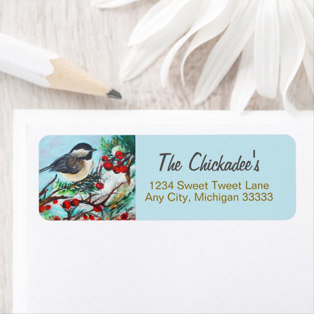 Sweet Chickadee Painting Label (Insitu)