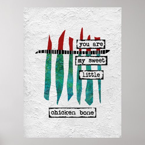 Sweet Chicken Bone Art Print Poster Abstract