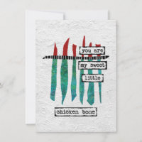 Sweet Chicken Bone Greeting Card - Modern Abstract