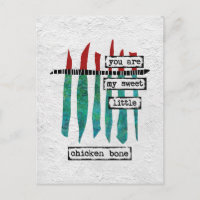 Sweet Chicken Bone Postcard - Modern Abstract