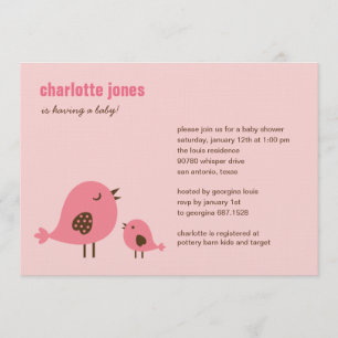 Sweet Chicks Baby Shower Invitation - Pink