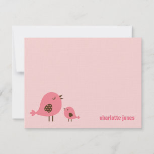 Sweet Chicks Thank You Cards - Pink