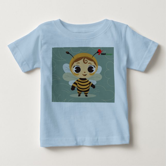Sweet Child Baby T-Shirt | Cute Bee Character Todd (Front)