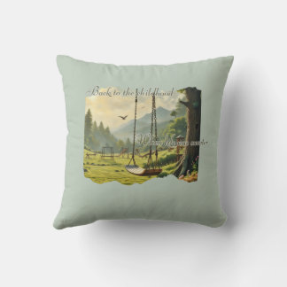 Sweet Childhood Adventures in Playful Landscapes Throw Pillow