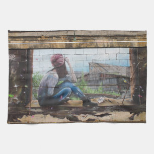 Sweet Childhood Memories Graffiti Towel