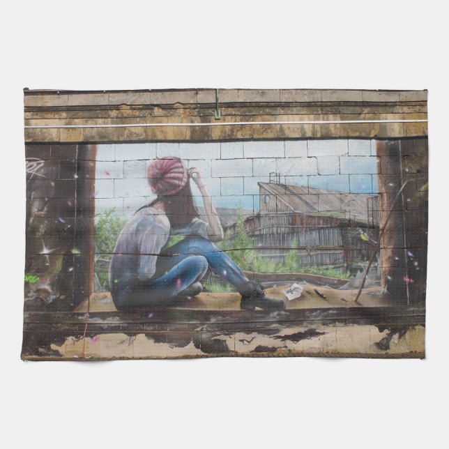 Sweet Childhood Memories Graffiti Towel (Horizontal)