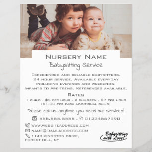 Sweet Children Babysitter, Daycare, Nursery Advert Flyer