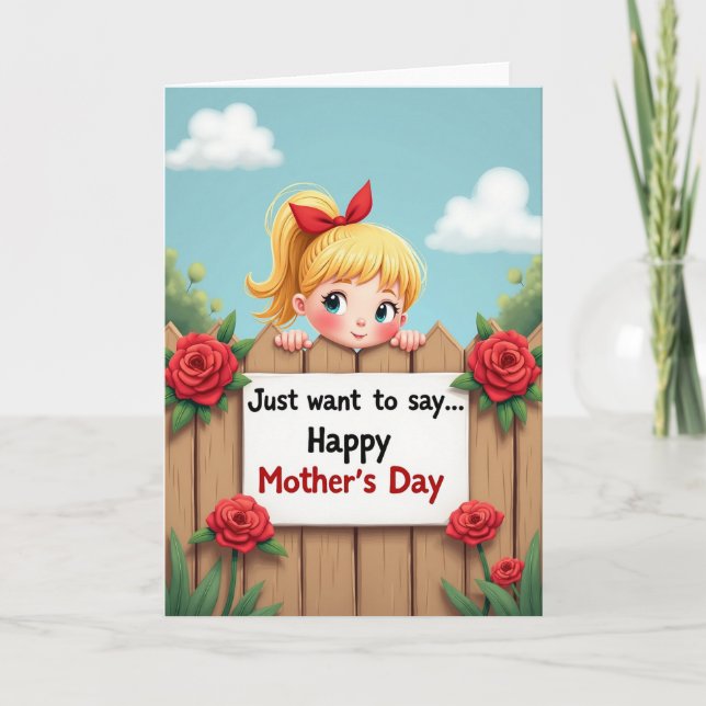 Sweet Childs Mothers Day Card (Front)