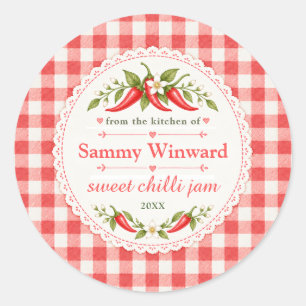 Sweet Chili Jam Homemade Gift Label