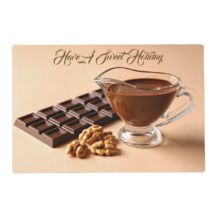 Sweet Chocolate And Chocolate Paste Bowl Custom Placemat
