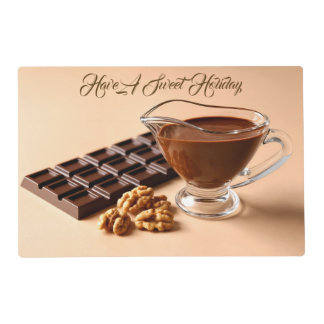 Sweet Chocolate And Chocolate Paste Bowl Custom Placemat