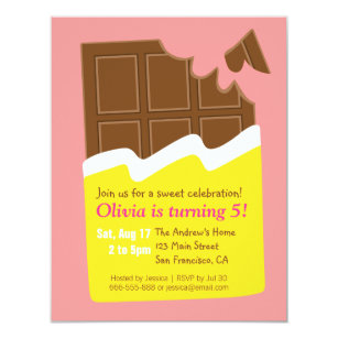 candy birthday invitations zazzle