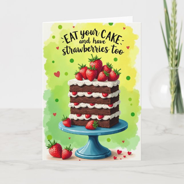 Sweet Chocolate Cake Card (Front)