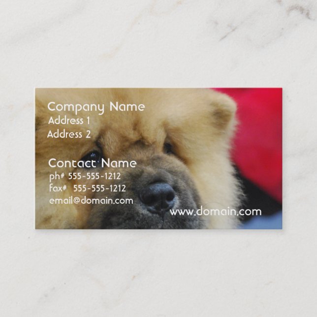Sweet Chow Chow Business Card (Front)