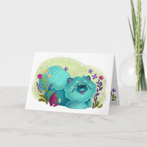 Sweet ChowChow Sentiments Greeting Card 
