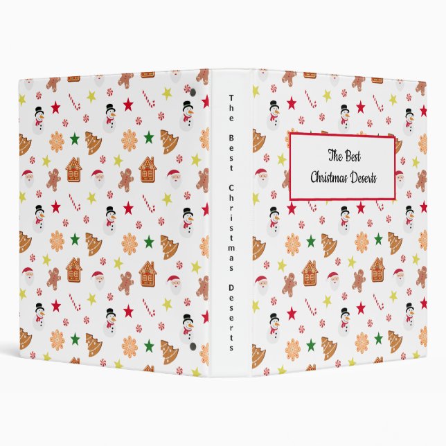Sweet Christmas 3 Ring Binder (Background)