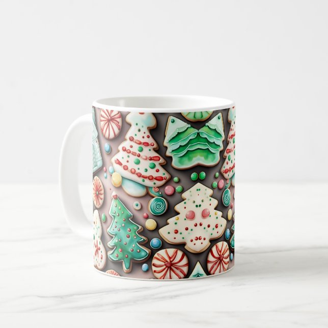 Sweet  Christmas and New Year Sugar cookies Coffee Mug (Front Left)