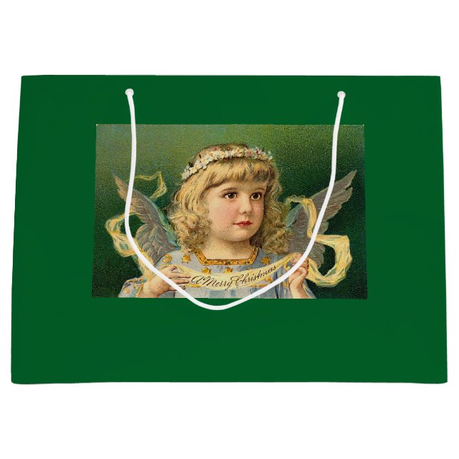 Sweet Christmas Angel Large Gift Bag (Front)