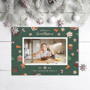 Sweet Christmas Baked Sweets Photo Holiday Card